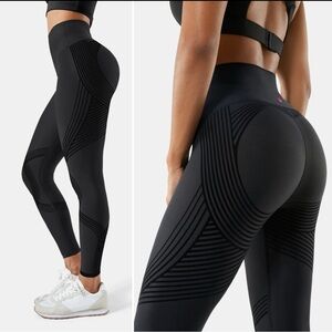 Fanka Compression body sculpt reversible leggings black size small
